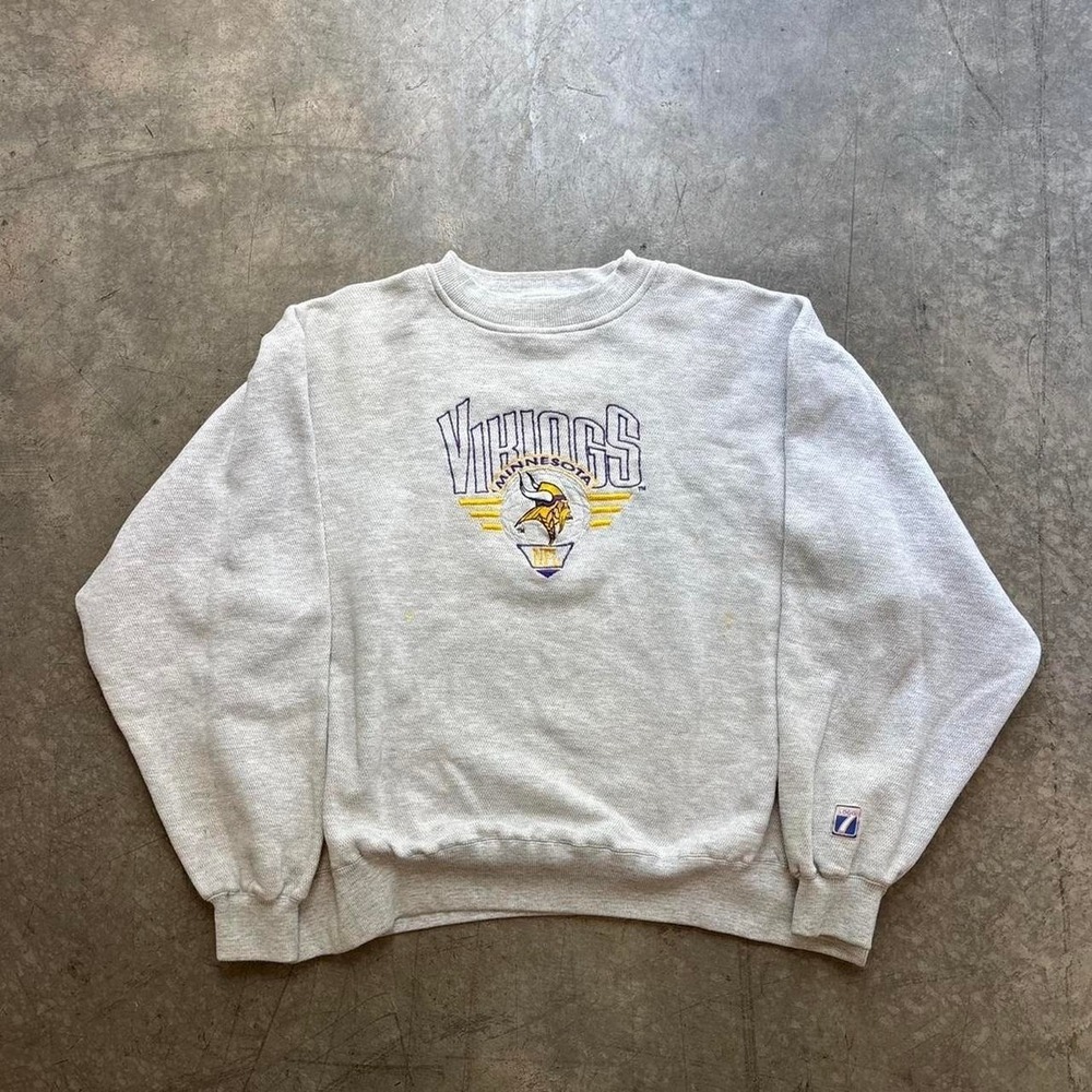Vintage 90's Logo 7 Minnesota Vikings Crewneck Sweatshirt Size XL
